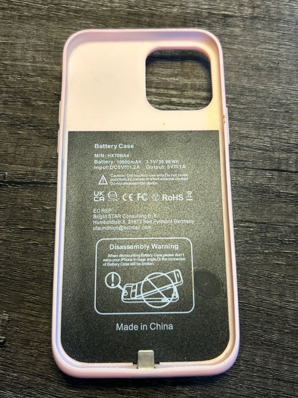 iPhone 11 / XR Battery Case Pink 7500mAh Portable Charger Cover